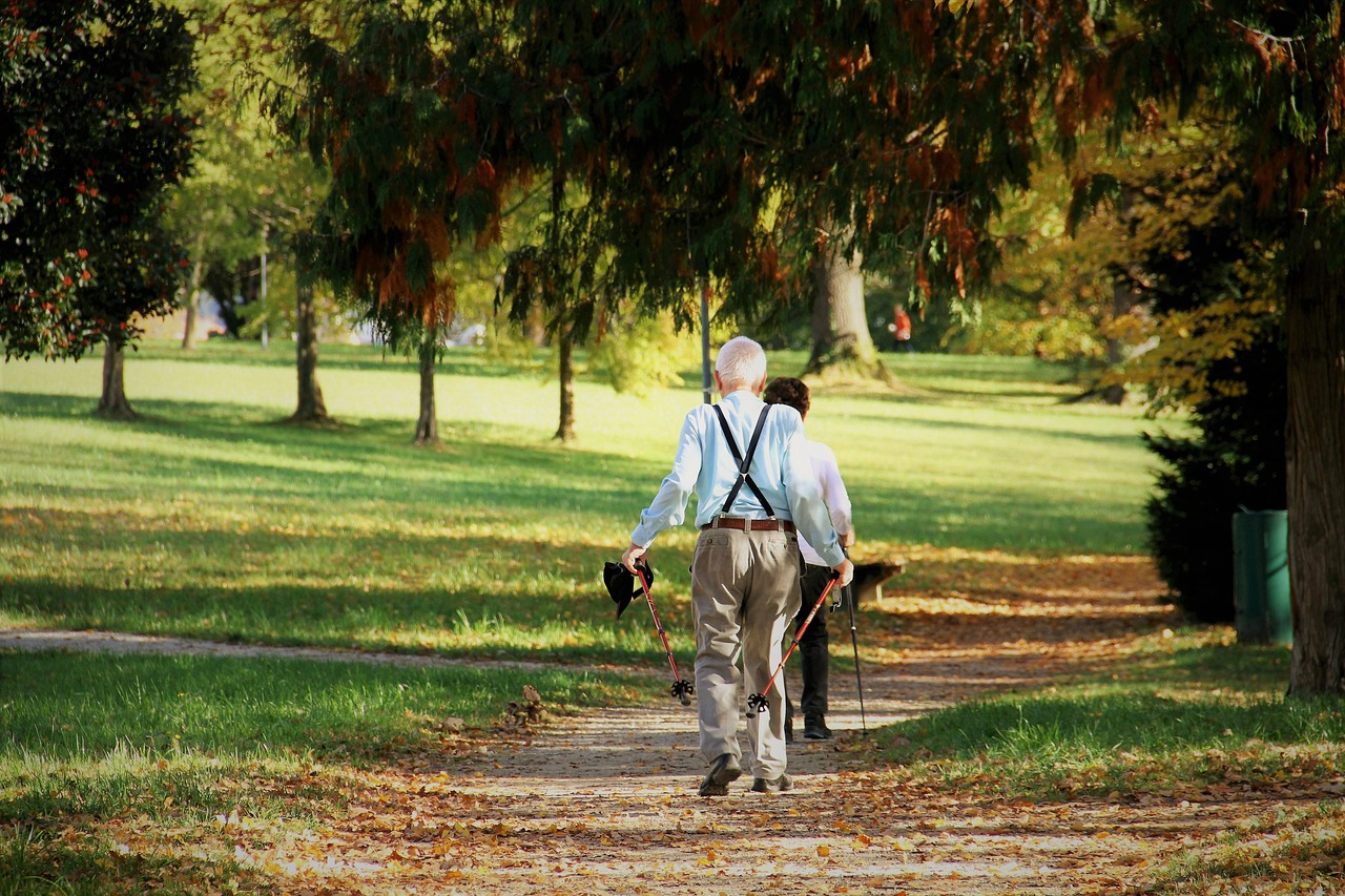 nordic walking w parku